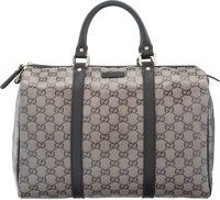 Gucci Metallic Gold Monogram Coated Canvas Boston Bag. Excellent.Condition. 12.5 Width x 8.5 Height x 7 Depth....