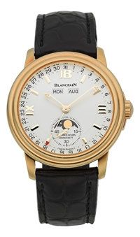 Blancpain Very Fine Ref. 2763 Selfwinding Gold Hundred Hours.Calendar With Moon Phases....