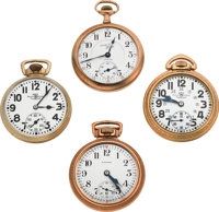 Two Ball's, Santa Fe Special Howard Pocket Watches Runners.... (Total: 4 Items)