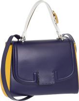 Fendi Blue Yellow Leather Silvana Bag....