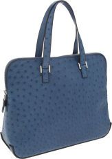 Hermes Bleu Roi Ostrich Escapade Bag with Palladium Hardware.....(Total: 2 Items)