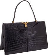 Morabito Black Shiny Crocodile Bag....