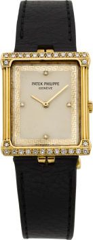 Patek Philippe Ref. 3776 Gold Diamond Wristwatch, circa 1977....