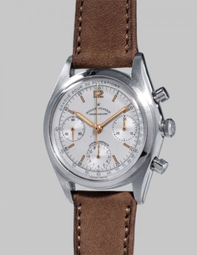 Rolex Follow;Ref. 4537;A fine, rare and attractive stainless steel chronograph wristwatch with pulsations scale
