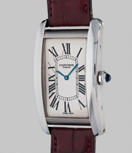 Cartier Follow;Ref. 1734A;A fine and attractive large rectangular platinum wristwatch with secret signature