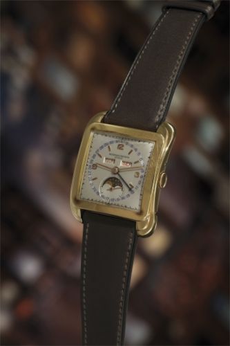 Vacheron Constantin Follow;Ref. 4764;An extremely rare, important, and superb pink gold triple calendar wristwatch with moon phase, and two-tone silvered dial.