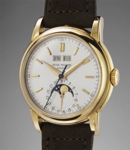 Patek Philippe Follow;Ref. 2438/1;A very fine and extremely rare yellow gold perpetual calendar wristwatch with centre seconds, moon phases and screw-down caseback