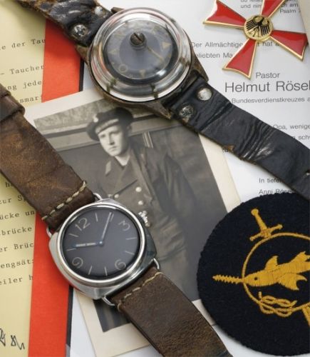 Panerai Follow;Ref. 3646;A rare, historically interesting and well-documented stainless steel wristwatch with movement and case by Rolex, formerly owned by combat swimmer Helmut Rösel