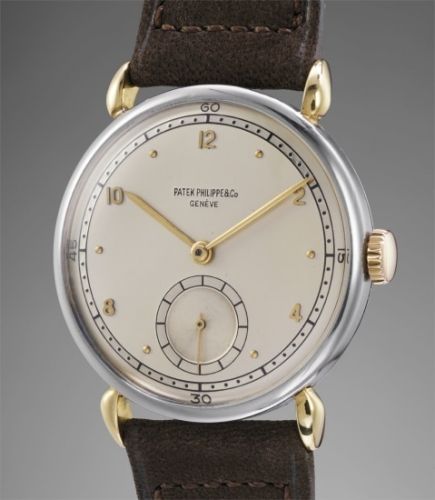 Patek Philippe Follow;Ref. 1503/2;A rare and very attractive stainless steel and 18K gold wristwatch with two-tone silver dial