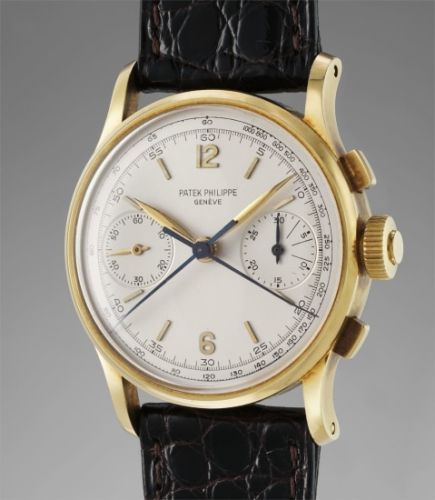 Patek Philippe Follow;Ref. 1436;An extremely fine and rare yellow gold split seconds chronograph wristwatch