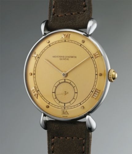 Vacheron Constantin Follow;Ref. 4126;A stainless steel wristwatch with teardrop lugs, two tone dial and applied Roman numerals