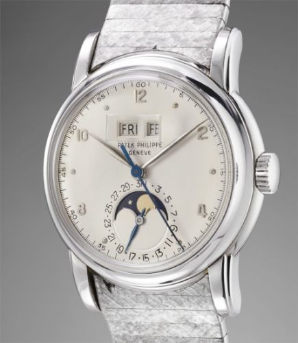Patek Philippe Follow;Ref. 2497;An extremely rare, beautiful and historically important white gold perpetual calendar wristwatch with centre seconds, moonphases and original bracelet