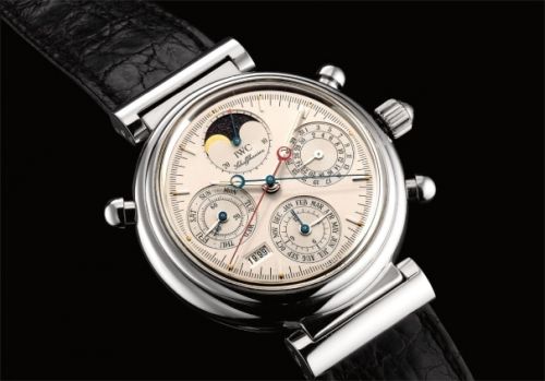 IWC Follow;Ref. 3751-003;A fine platinum perpetual calendar split seconds chronograph wristwatch with moon phase, leap year indicator and year display, numbered 289 of a limited edition of 500 pieces
