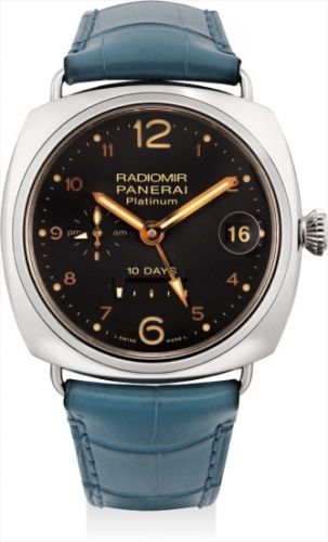 Panerai Follow;Ref. PAM00495;A fine and rare platinum ten day GMT wristwatch with night and day indication, numbered 49 of a limited edition of 100 pieces