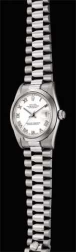 Rolex Follow;Ref. 68246;A fine platinum mid-size wristwatch with sweep centre seconds, date and bracelet