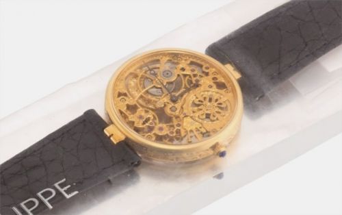 Patek Philippe Follow;Ref. 3878J-001;A fine and rare gold skeletonised wristwatch