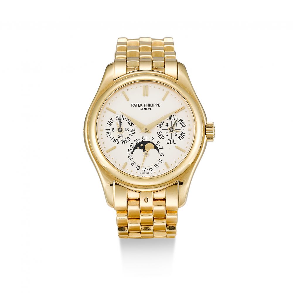 PATEK PHILIPPE | REFERENCE 5136, A YELLOW GOLD PERPETUAL CALENDAR WRISTWATCH WITH MOON PHASES, 24 HOURS AND LEAP YEAR INDICATION, CIRCA 2008