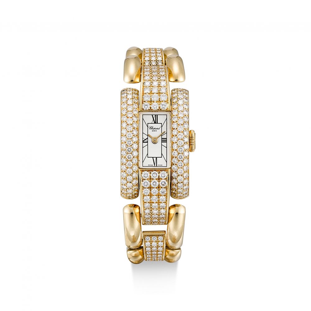 CHOPARD | LA STRADA, REFERENCE 433 1, A YELLOW GOLD AND DIAMOND-SET BRACELET WATCH, CIRCA 1995