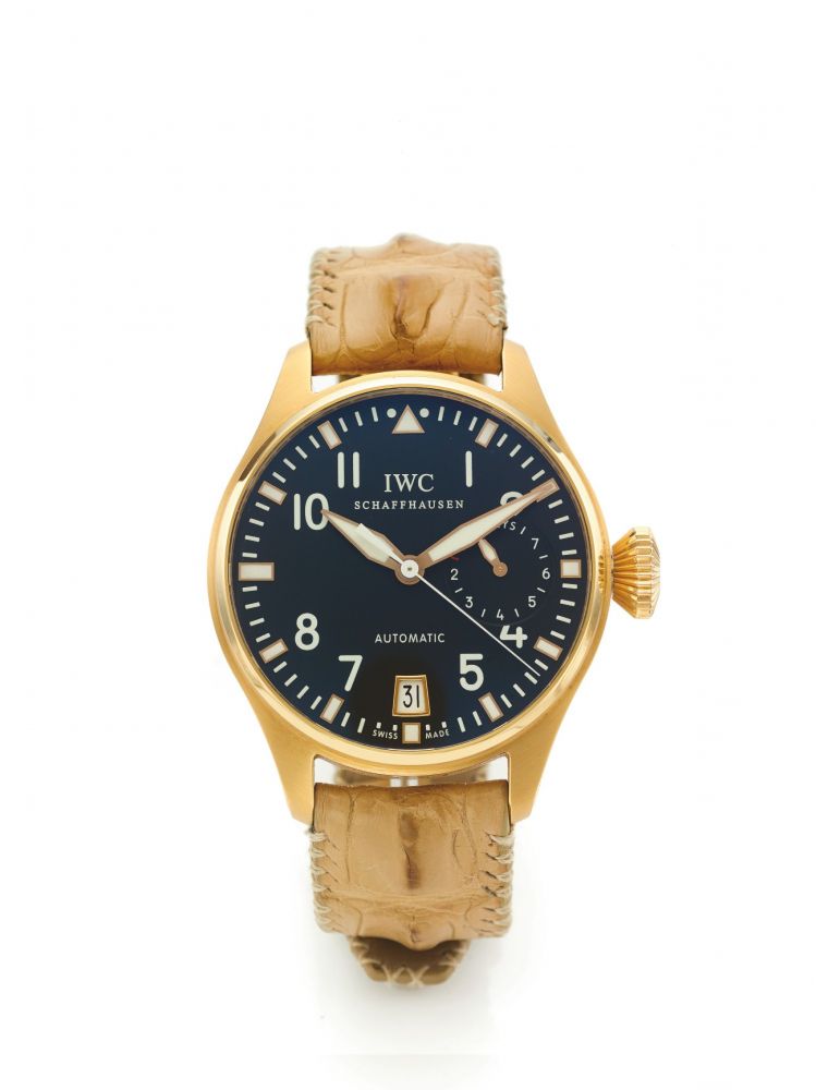 IWC | REF 5004 TOURNEAU BIG PILOT A LIMITED EDITION PINK GOLD AUTOMATIC CENTER SECONDS WRISTWATCH WITH DATE AND SEVEN DAY POWER RESERVE INDICATION CIRCA 2008