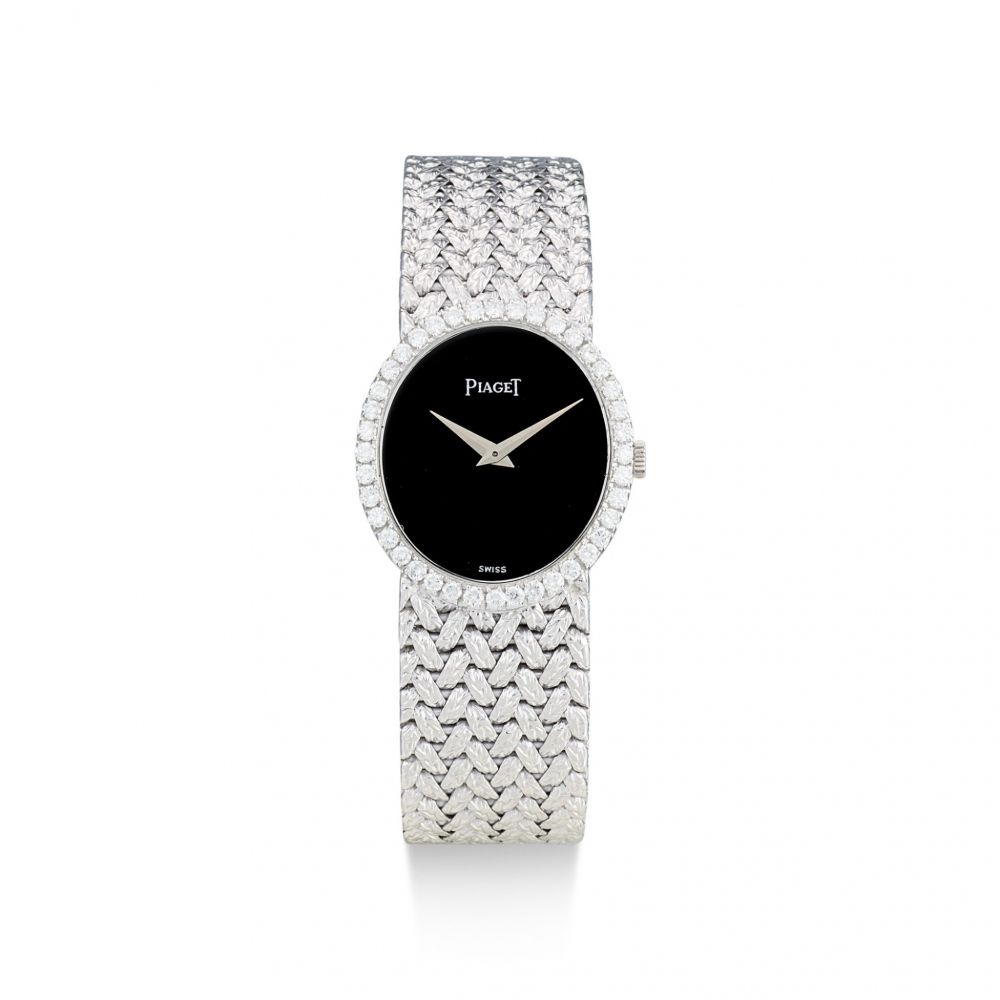 PIAGET | REFERENCE 9826 D2, A WHITE GOLD AND DIAMOND-SET BRACELET WATCH, CIRCA 1980
