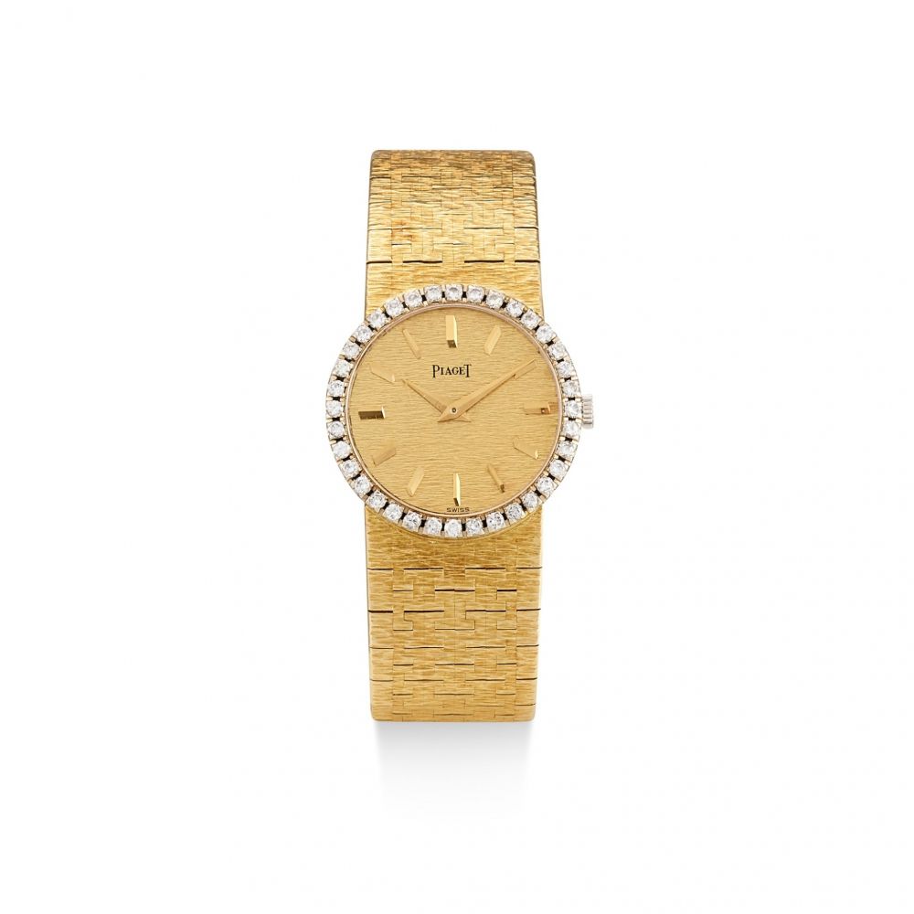 PIAGET | REFERENCE 926 A 6, A YELLOW GOLD AND DIAMOND-SET BRACELET WATCH, RETAILED BY MAUBOUSSIN PARIS, CIRCA 1972