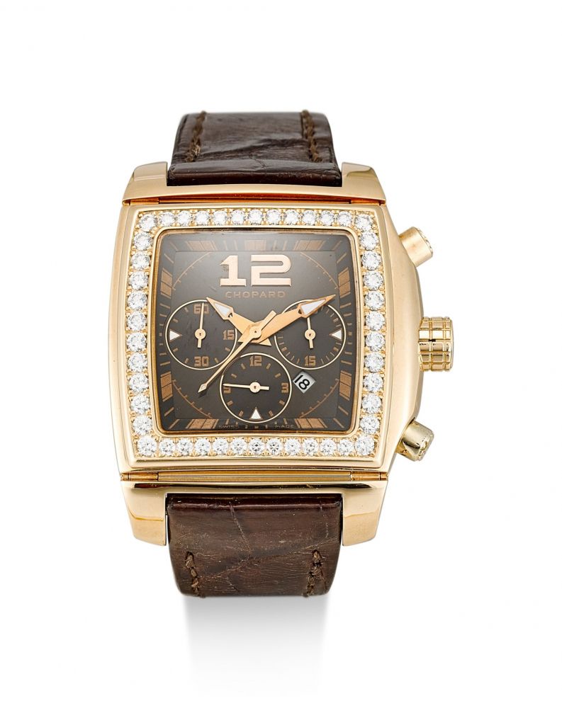 CHOPARD | TWO O TEN TYCOON, REFERENCE 17/2287-20, A PINK GOLD AND DIAMOND-SET CHRONOGRAPH WRISTWATCH WITH DATE, CIRCA 2015