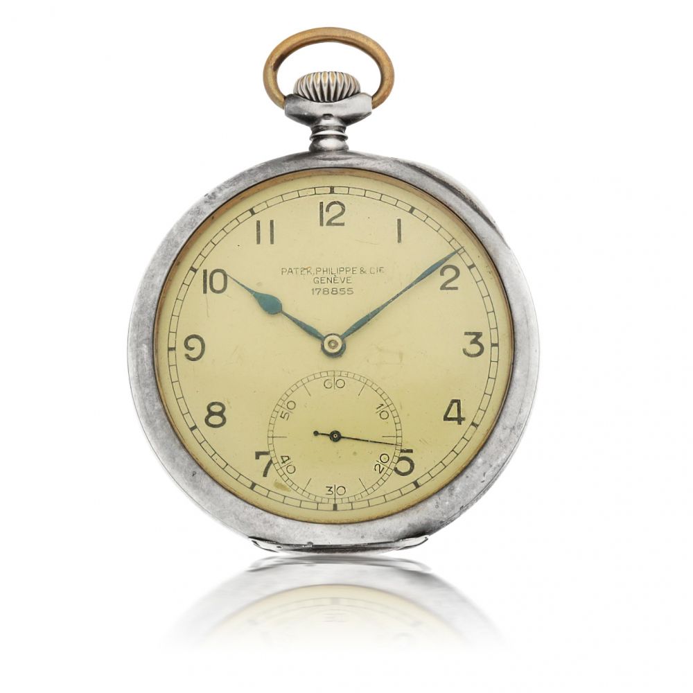 PATEK PHILIPPE | REF 739 LARGE SILVER OPEN-FACED WATCH MADE IN 1913
