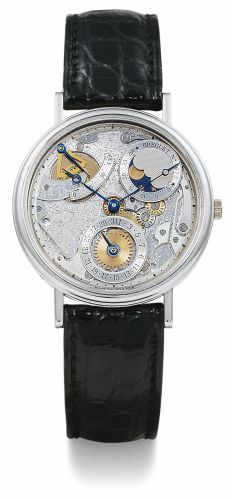 Breguet A WHITE GOLD SKELETONIZED WRISTWATCH WITH POWER RESERVE, DATE AND MOON-PHASES REF 3135 CIRCA 1998
