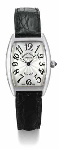 Franck Muller A WHITE GOLD TONNEAU-SHAPED WRISTWATCH CASE 1752QZ NO 1295 SUNSET CIRCA 2001