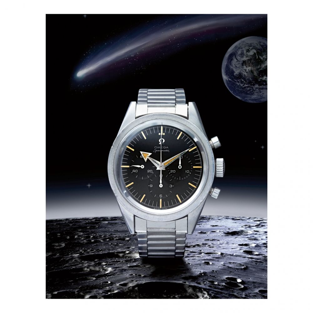 OMEGA | SPEEDMASTER REF 2915-2 'BROAD ARROW', A STAINLESS STEEL CHRONOGRAPH WRISTWATCH WITH BRACELET, MADE IN 1958