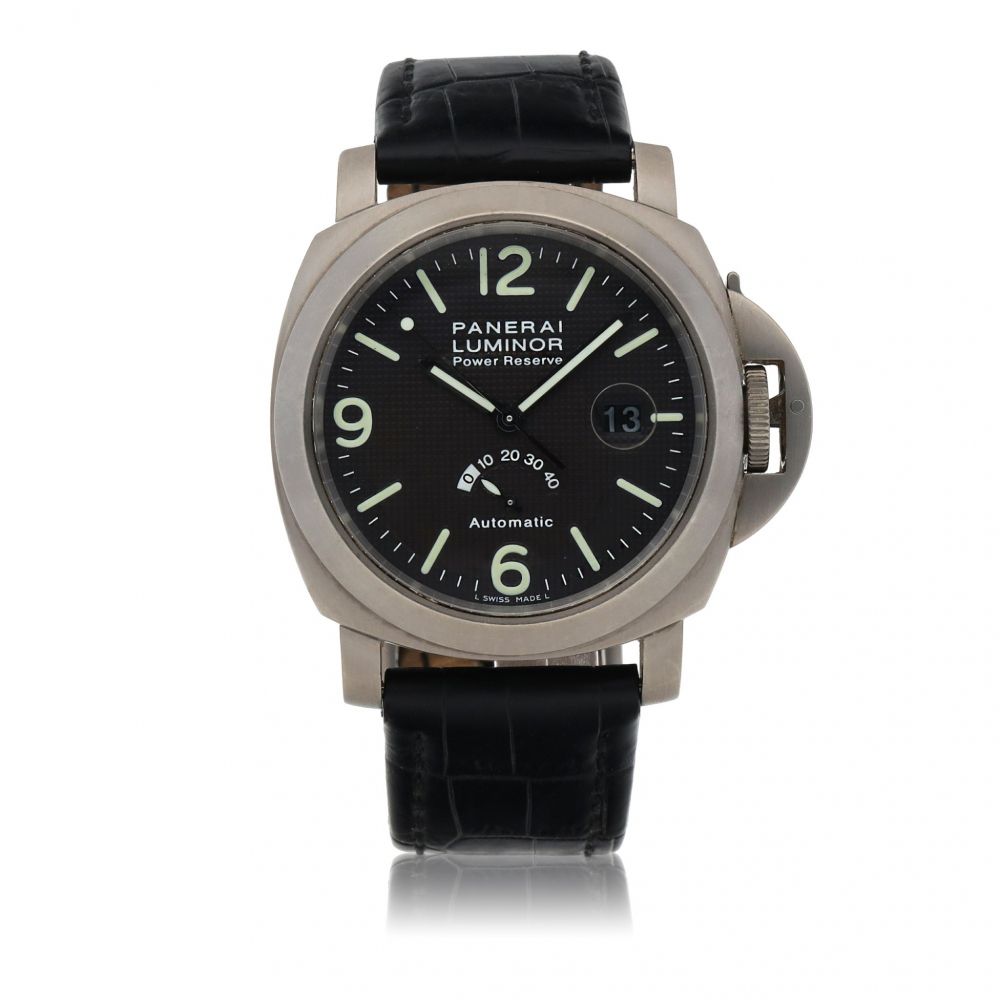 PANERAI | LUMINOR POWER RESERVE, REF PAM00057 LIMITED EDITION TITANIUM WRISTWATCH WITH DATE AND POWER-RESERVE INDICATION CIRCA 2000