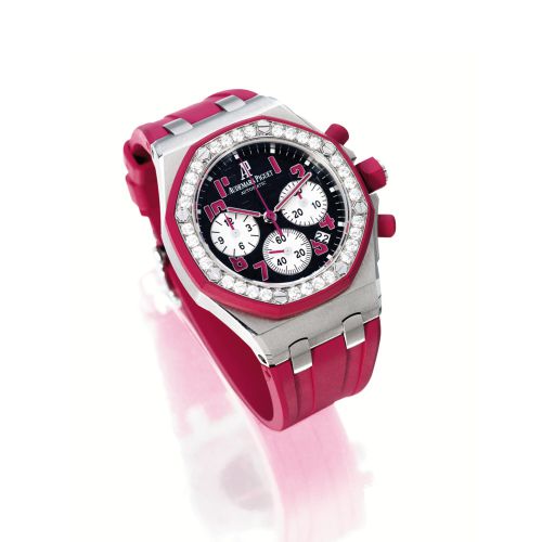 DIAMOND AND RUBBER 'ROYAL OAK OFFSHORE' WRISTWATCH, Audemars Piguet
