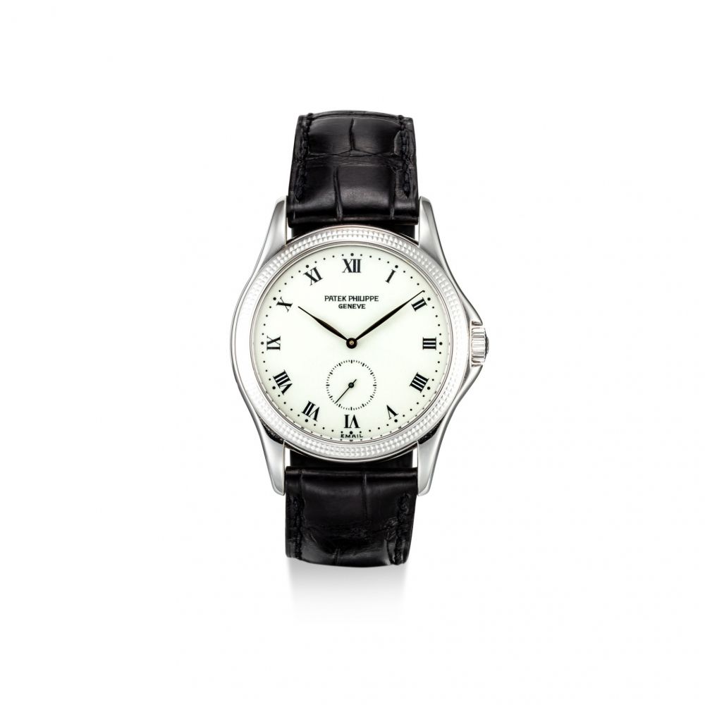 PATEK PHILIPPE | REFERENCE 5115, A WHITE GOLD WRISTWATCH WITH ENAMEL DIAL, MADE IN 2005
