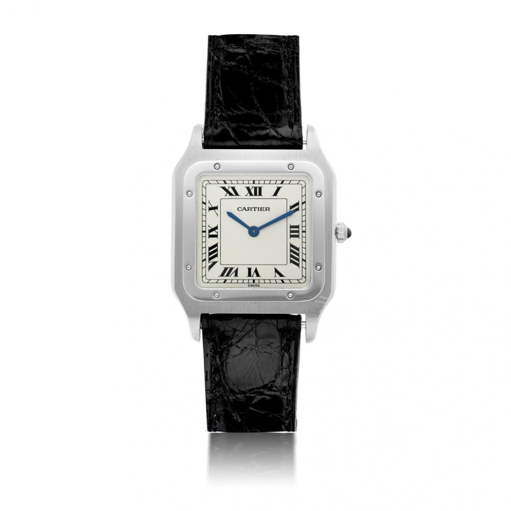 CARTIER | REF 1575 1 SANTOS, A PLATINUM WRISTWATCH CIRCA 2010