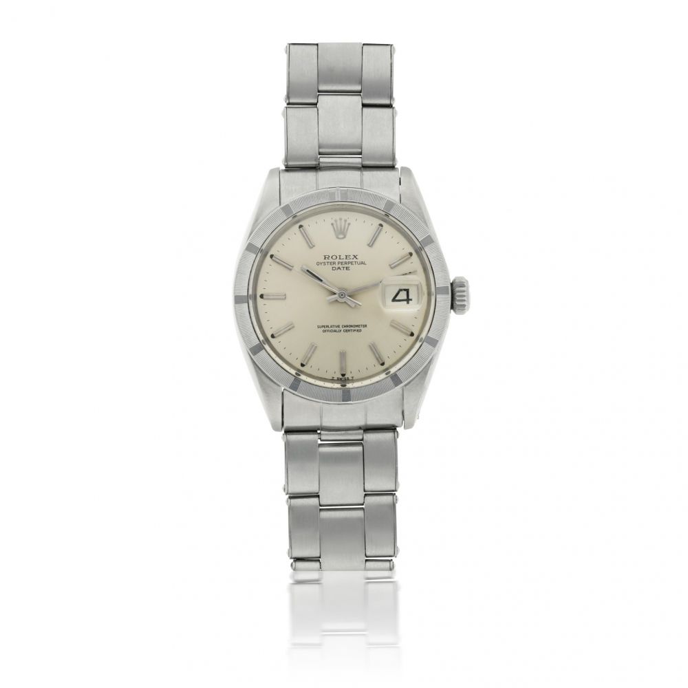 ROLEX | REF 1501 DATE, A STAINLESS STEEL AUTOMATIC CENTER SECONDS WRISTWATCH WITH DATE AND BRACELET CIRCA 1968