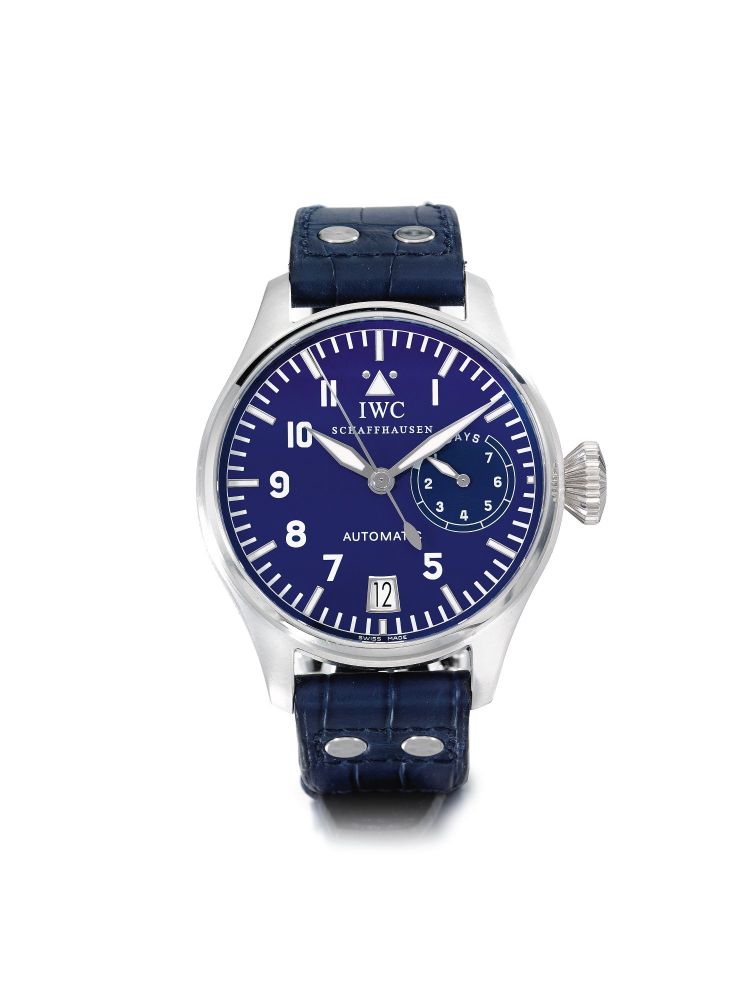 IWC | REFERENCE IW5002-02 BIG PILOT 'PLATINUM BLUE' A LIMITED EDITION PLATINUM AUTOMATIC CENTER SECONDS WRISTWATCH WITH DATE AND 7-DAY POWER RESERVE INDICATION, CIRCA 2003