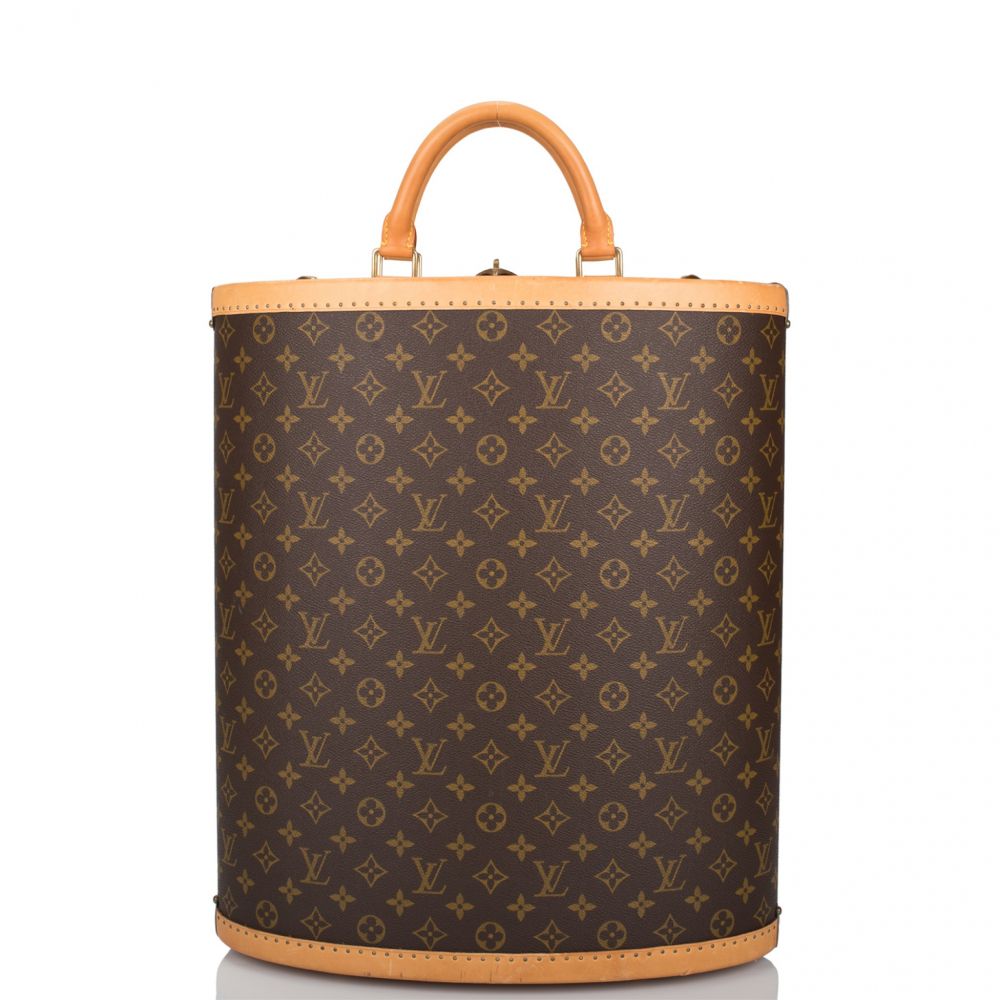 LOUIS VUITTON X MANOLO BLAHNIK | VINTAGE CENTENAIRE SHOE TRUNK OF MONOGRAM CANVAS WITH POLISHED BRASS HARDWARE
