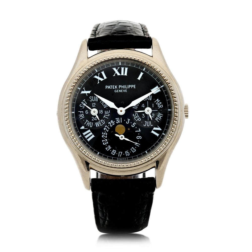 PATEK PHILIPPE | REFERENCE 5038 A LIMITED EDITION WHITE GOLD AUTOMATIC PERPETUAL CALENDAR WRISTWATCH WITH MOON PHASES, 24-HOUR AND LEAP YEAR INDICATION, MADE IN 1996