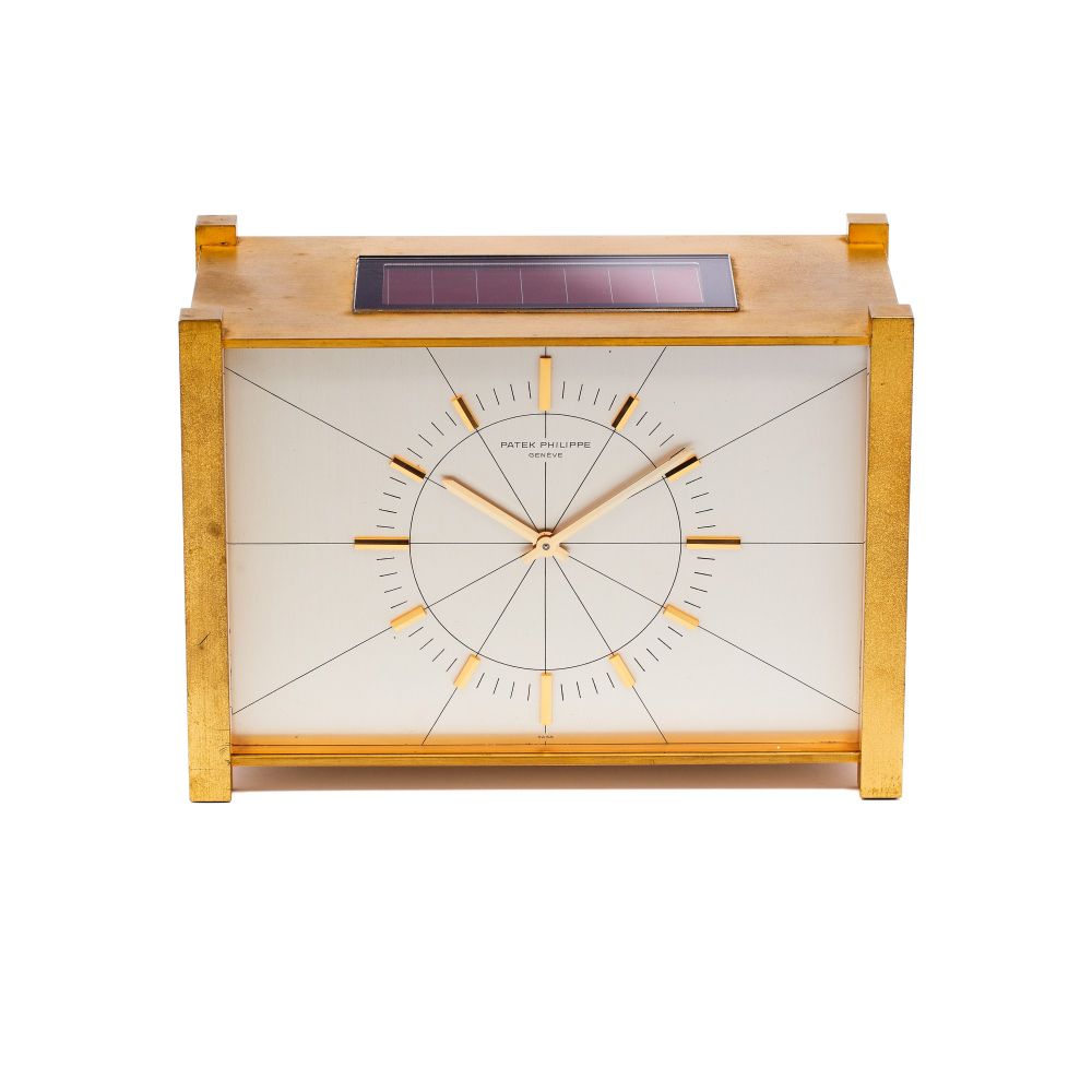 PATEK PHILIPPE | REFERENCE 1000, A GILT BRASS SOLAR DESK TIMEPIECE, MADE IN 1965