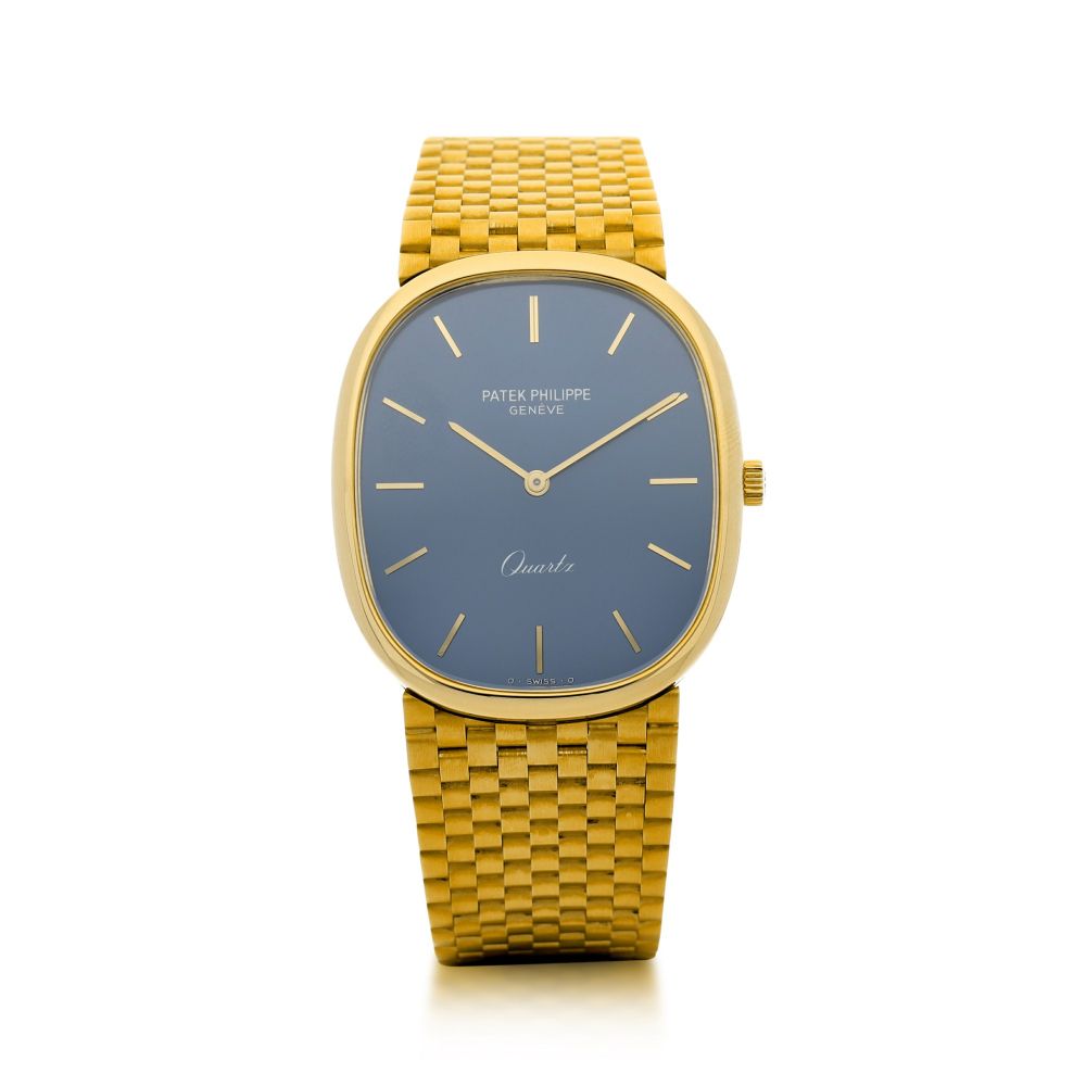 PATEK PHILIPPE | REFERENCE 3838/1 GRAND ELLIPSE A YELLOW GOLD OVAL BRACELET WATCH, MADE IN 1981