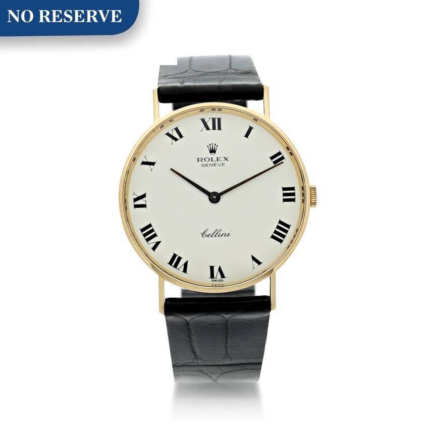 ROLEX | REFERENCE 3833 CELLINI A THIN YELLOW GOLD WRISTWATCH, CIRCA 1975