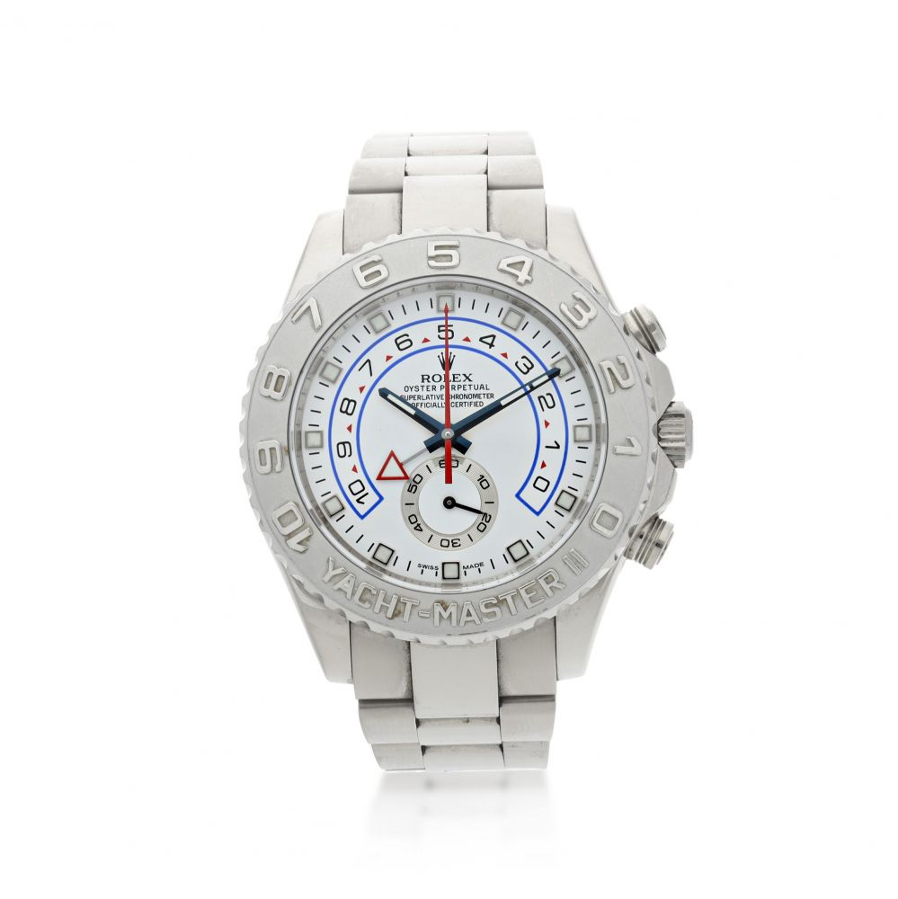 ROLEX | REFERENCE 116689 YACHT-MASTER II A WHITE GOLD AUTOMATIC FLYBACK CHRONOGRAPH WRISTWATCH WITH REGATTA COUNTDOWN AND BRACELET, CIRCA 2008