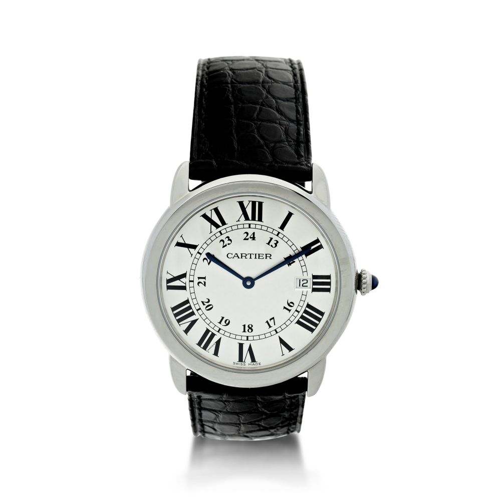 CARTIER | REFERENCE 3603 RONDE SOLO DE CARTIER A STAINLESS STEEL WRISTWATCH WITH DATE, CIRCA 2016