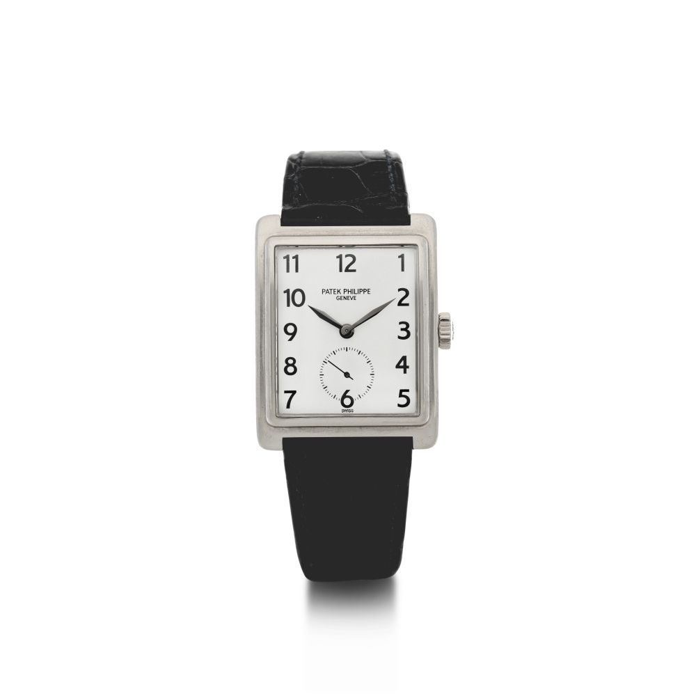 PATEK PHILIPPE | REFERENCE 5010-012 A WHITE GOLD RECTANGULAR WRISTWATCH, MADE IN 2001