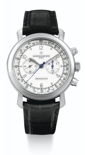 Vacheron Constantin.A WHITE GOLD CHRONOGRAPH WRISTWATCH WITH REGISTER REF 47120 CASE 1169796 CIRCA 2009
