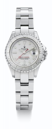 Rolex.A LADY'S STAINLESS STEEL CENTRE SEONCDS WRISTWATCH WITH DATE AND BRACELET REF 169622 CASE A833260 YACHT-MASTER CIRCA 1999