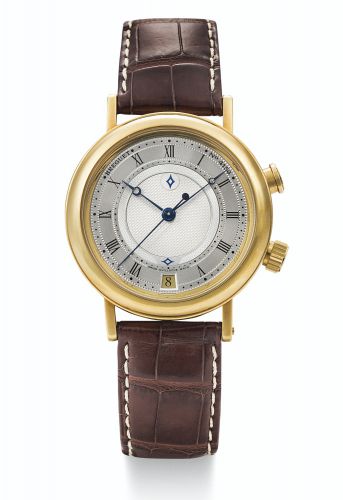 Breguet.A YELLOW GOLD AUTOMATIC WRISTWATCH WITH DATE AND ALARM REF 3600 NO 4156 F CIRCA 1990