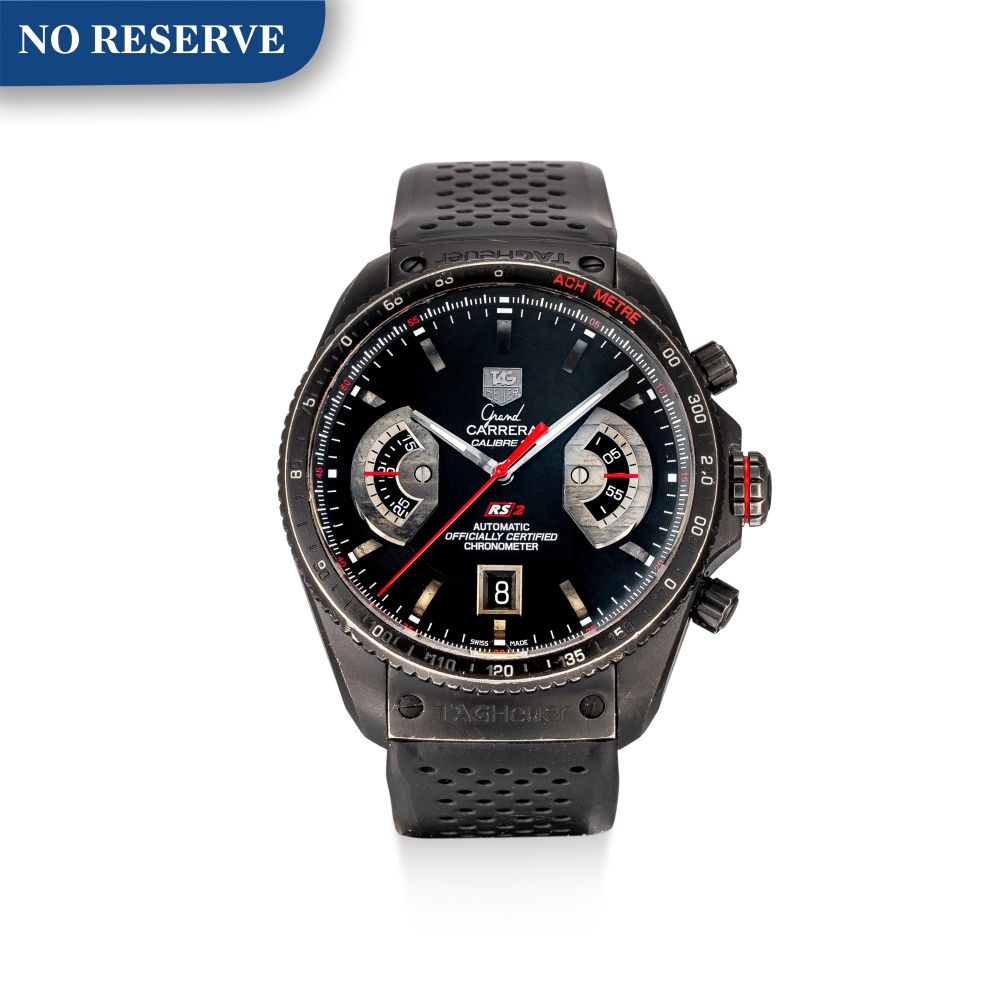 TAG HEUER | GRAND CARRERA, REFERENCE CAV518B, A PVD-COATED TITANIUM CHRONOGRAPH WRISTWATCH WITH DATE, CIRCA 2011