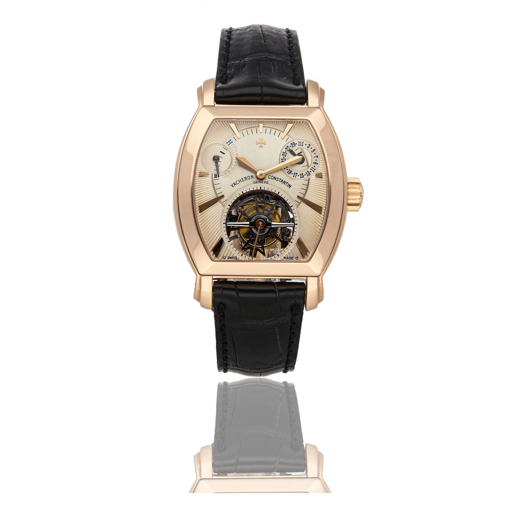 VACHERON CONSTANTIN | MALTE TONNEAU TOURBILLON REF 30066/000R-8816, A ROSE GOLD TONNEAU-SHAPED TOURBILLON WRISTWATCH CIRCA 2004