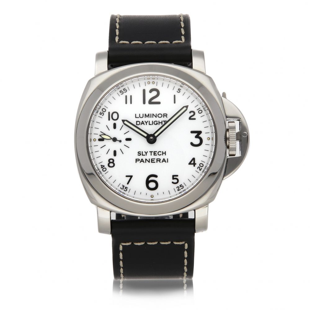 PANERAI | LUMINOR SUBMERSIBLE SLYTECH PAM 5218-205/A, A STAINLESS STEEL MANUAL WRISTWATCH CIRCA 2005